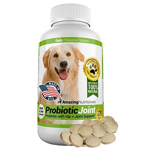 Amazing Probiotics for Dogs Eliminates Diarrhea and Gas with Hip Joint Pain Relief, 120 Chews