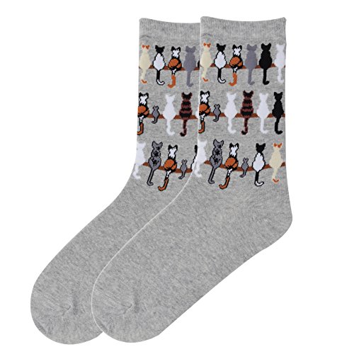 K. Bell Socks KBWF15H065-01-GYH-090110 Women'S Lover'S Fun & Cute Novelty Crew Socks, Cat Tails cover