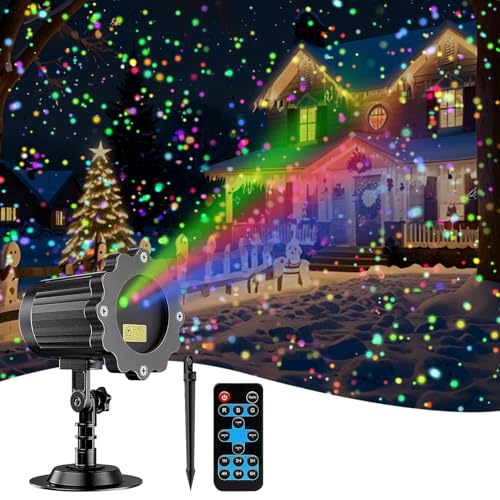 Laser Christmas Lights, 3 Color Laser Light Projector, Firefly Lights Show with RF Remote, Water Proof, Indoor Holiday Decoration, Christmas Gift, Home Decor, Party, Garden