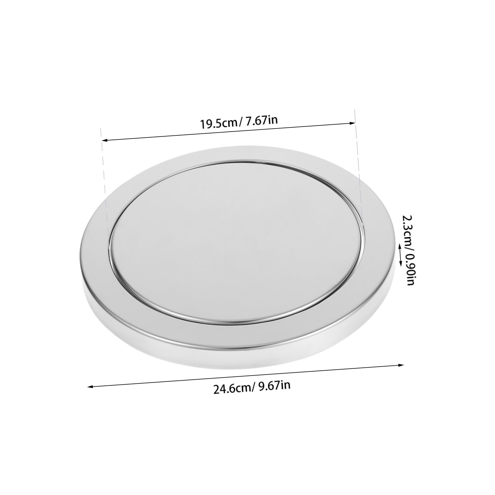 Levemolo Stainless Steel Round Swing Top Trash Can Lid Elegant Design for Office Kitchen Bathroom Stylish Waste Bin Cover Replacement Space Saving
