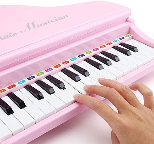 Amy & Benton Toddler Piano Toy for Baby Girls Pink 31 Keys Multifunctional Music & Sound Birthday Gift Toys for 3 4 Year Old 6