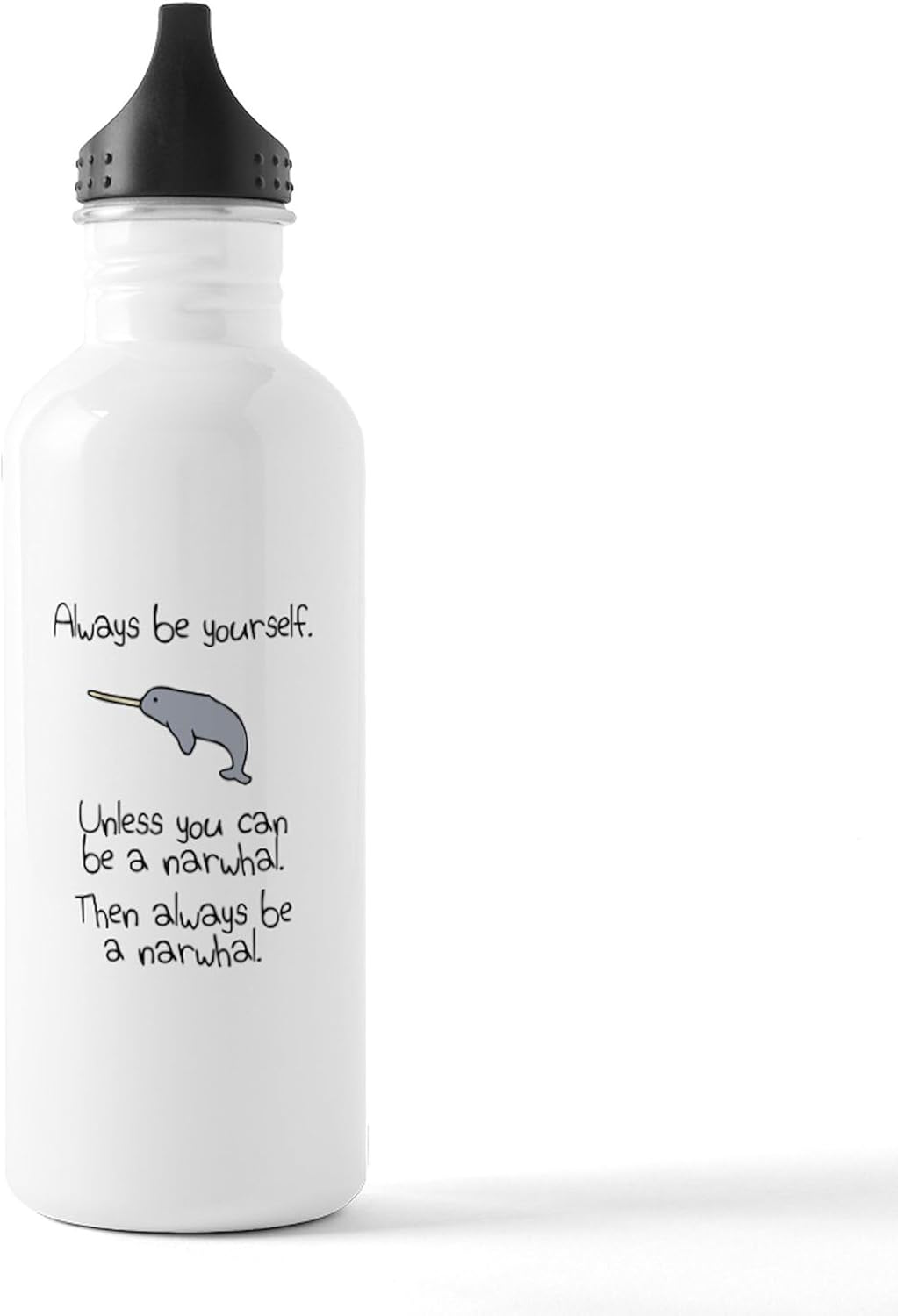 CafePress Always Be A Narwhal Sports Water Bottle 1.0L (34 oz) Stainless Steel Water Bottle