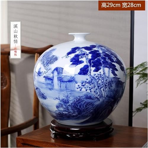 Elegant Blue and White Porcelain Pomegranate Vase by DUANZYOPQ - Perfect for Home Decor and Wedding Centerpieces - Image 2