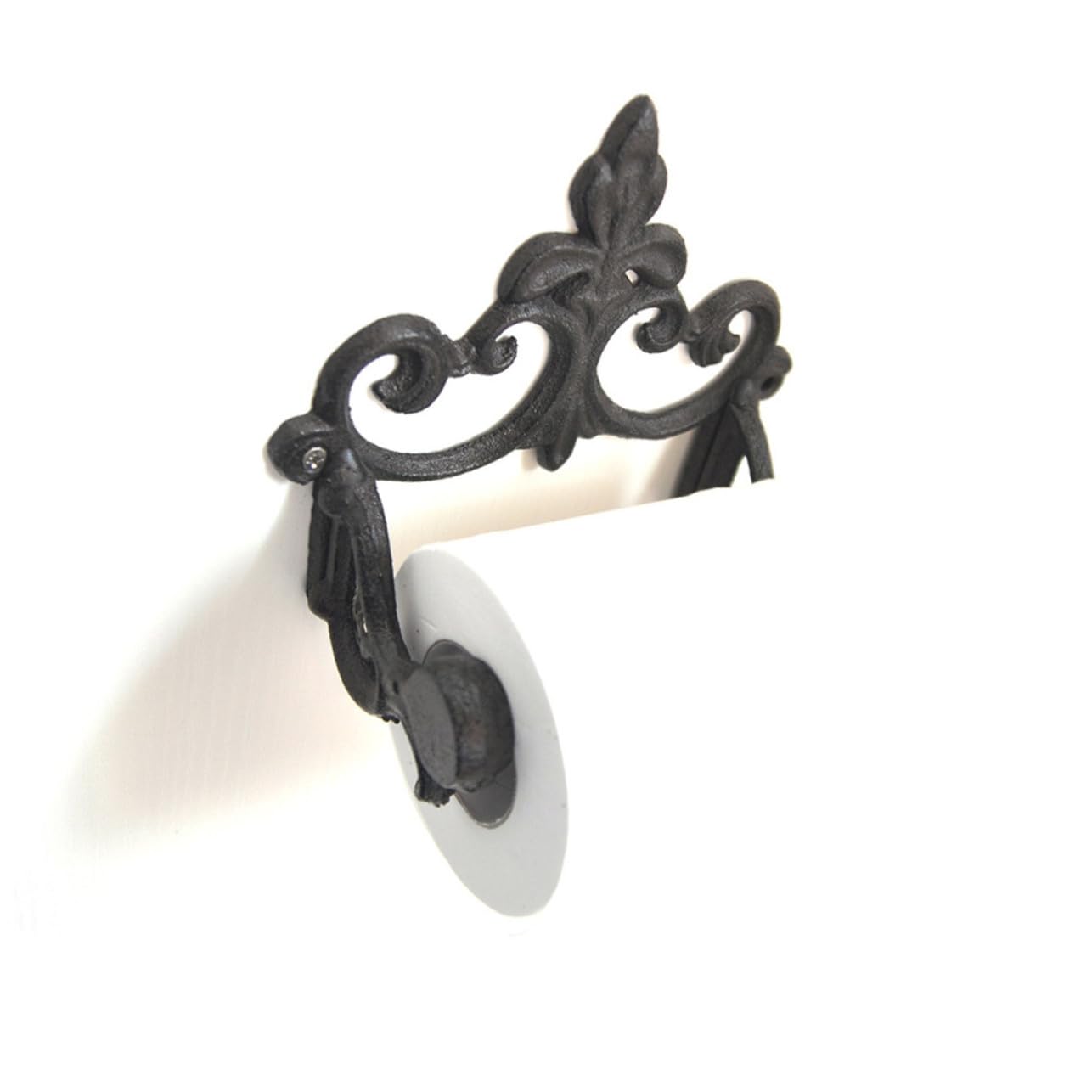 Gatuida Juego de 2 Toalleros de Hierro Forjado Anillo Redondo para Colgar Toallas, Diseño Retro Negro, Ahorro de Espacio para Baño Accesorios de Instalación