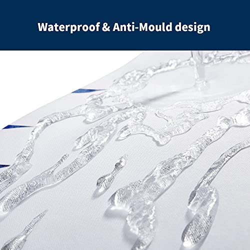 ORSJA Shower Curtain 180 x 180 cm – Shower Curtain with Weighted Hem - Image 2