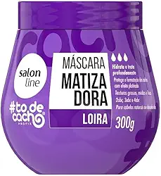 Salon Line, Máscara Matizadora Roxa, #TodeCacho, Vegano - Para Cabelos Ondulados, Cacheados e Crespos, 300g
