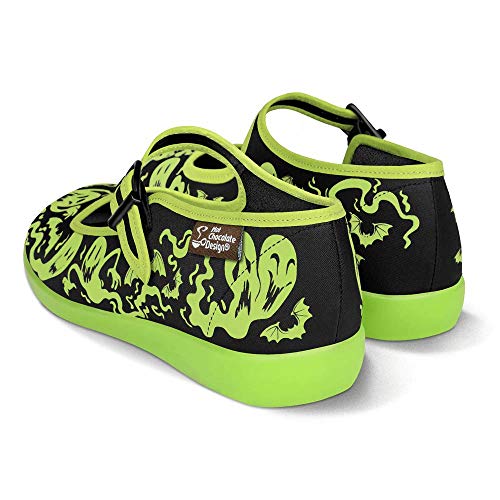 Image of Hot Chocolate Design Chocolaticas R.I.P Women's Mary Jane Flat Multicoloured HCD 41, R I P, 9 UK