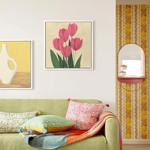 Image of Floater Frame for 6x6 Canvas Paintings with 0.6-0.9 inch Deep,White | Set of 2,Easy Framing,Floating Frames for Landscape Portrait Bedroom Hallway Entryway Decor,Horizontal or Vertical Display