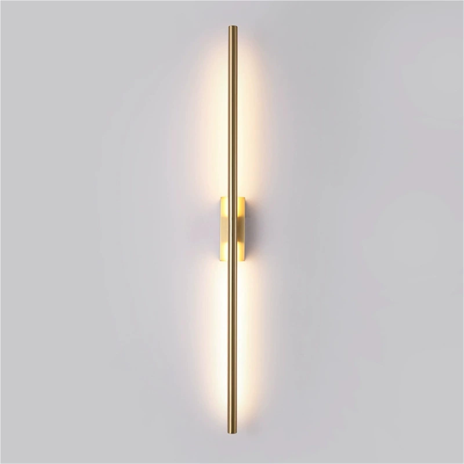 Aplique de pared lineal minimalista negro de 3000K para iluminación de vestidor