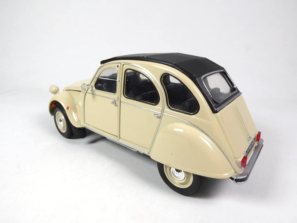 OPO 10 Voiture 1/24 Compatible avec Citroen 2CV Couleur crème - Welly 24009A-W Beige