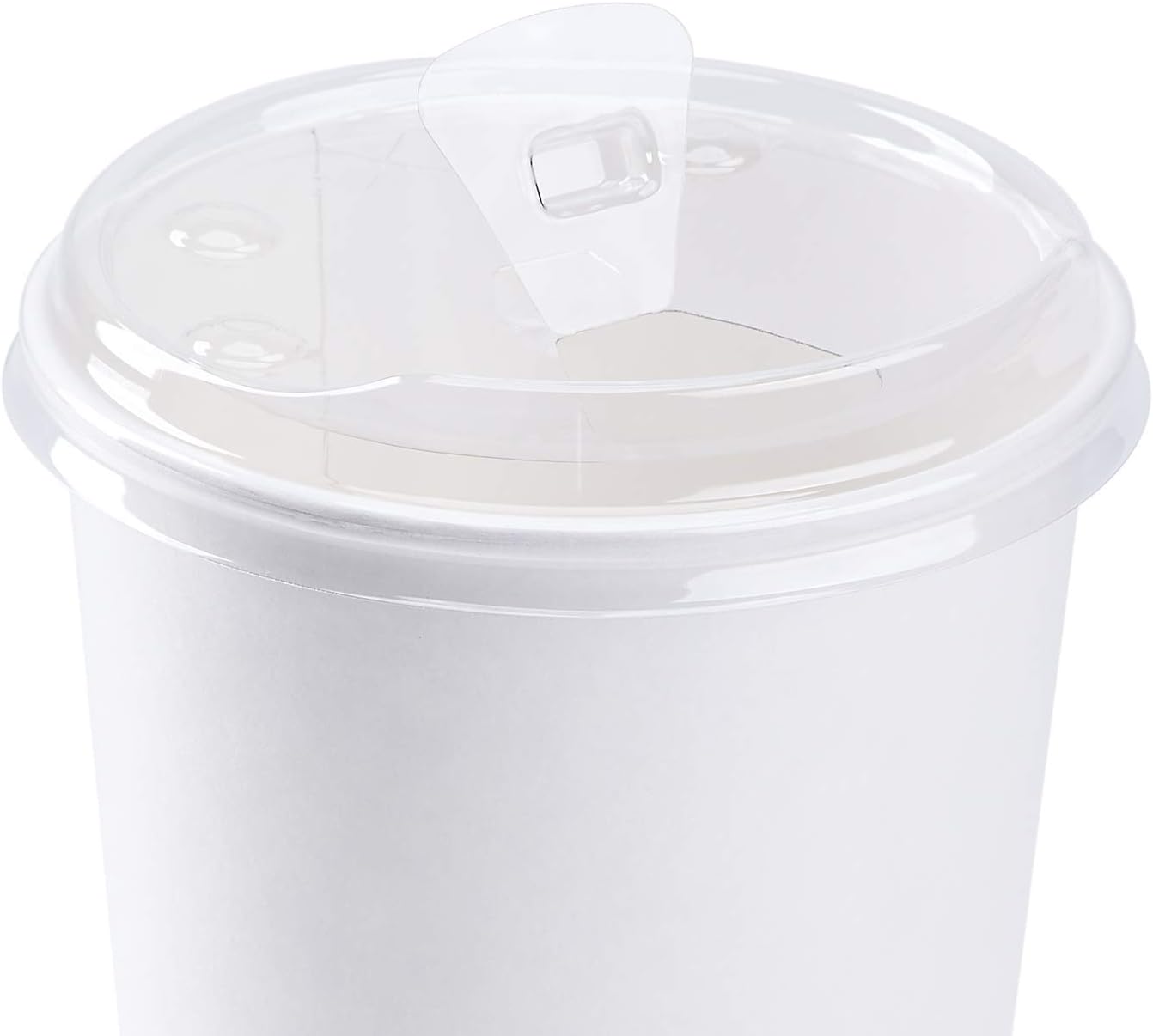 Karat C-KCL1045-SH PET Strawless Sipper Lid for 104.5mm Diameter 32 oz Polypro & Cold Paper Cup (Case of 600)