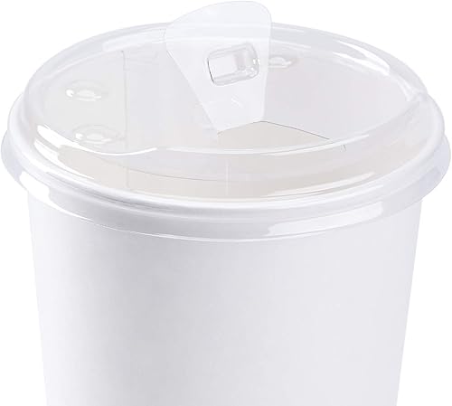 Miniatura 2 de Karat C-KCL1045-SH PET Tapa de sorbo sin pajitas para 4.114 in de diámetro 32 oz Polypro y vaso de papel frío (caja de 600)