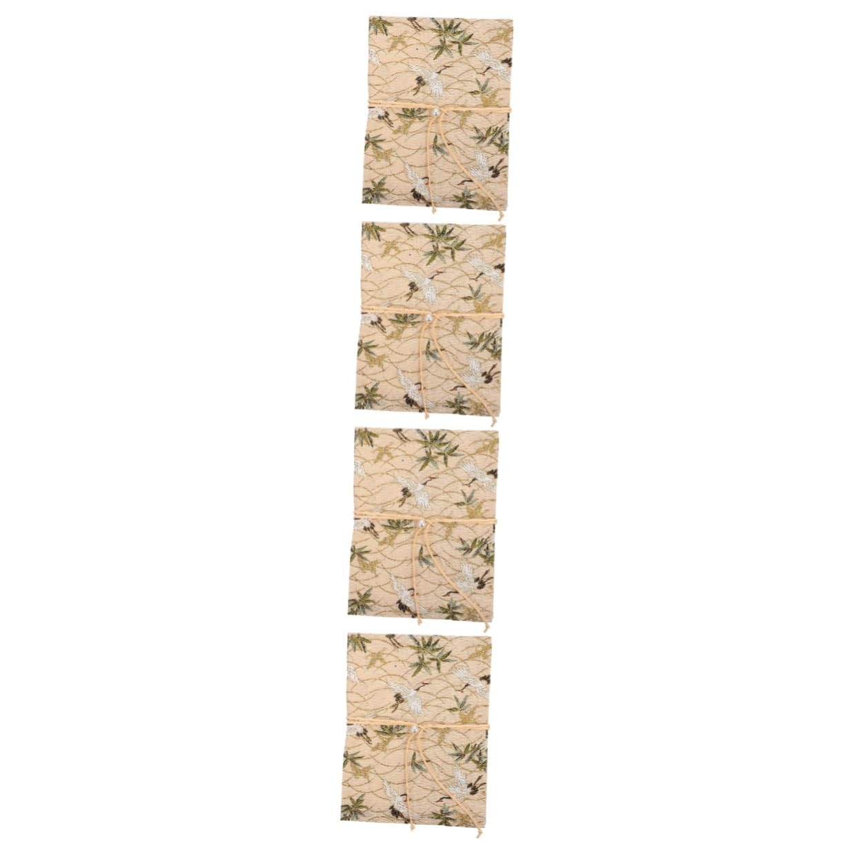 STOBOK 4stücke Ornamental Buchumschlag Mit Elegantem Design Dekorative Schutzhülle Für Notizbücher Und Taschenbücher Anpassbare Stoffhülle Beige Mit Goldprägung Für Schule Und