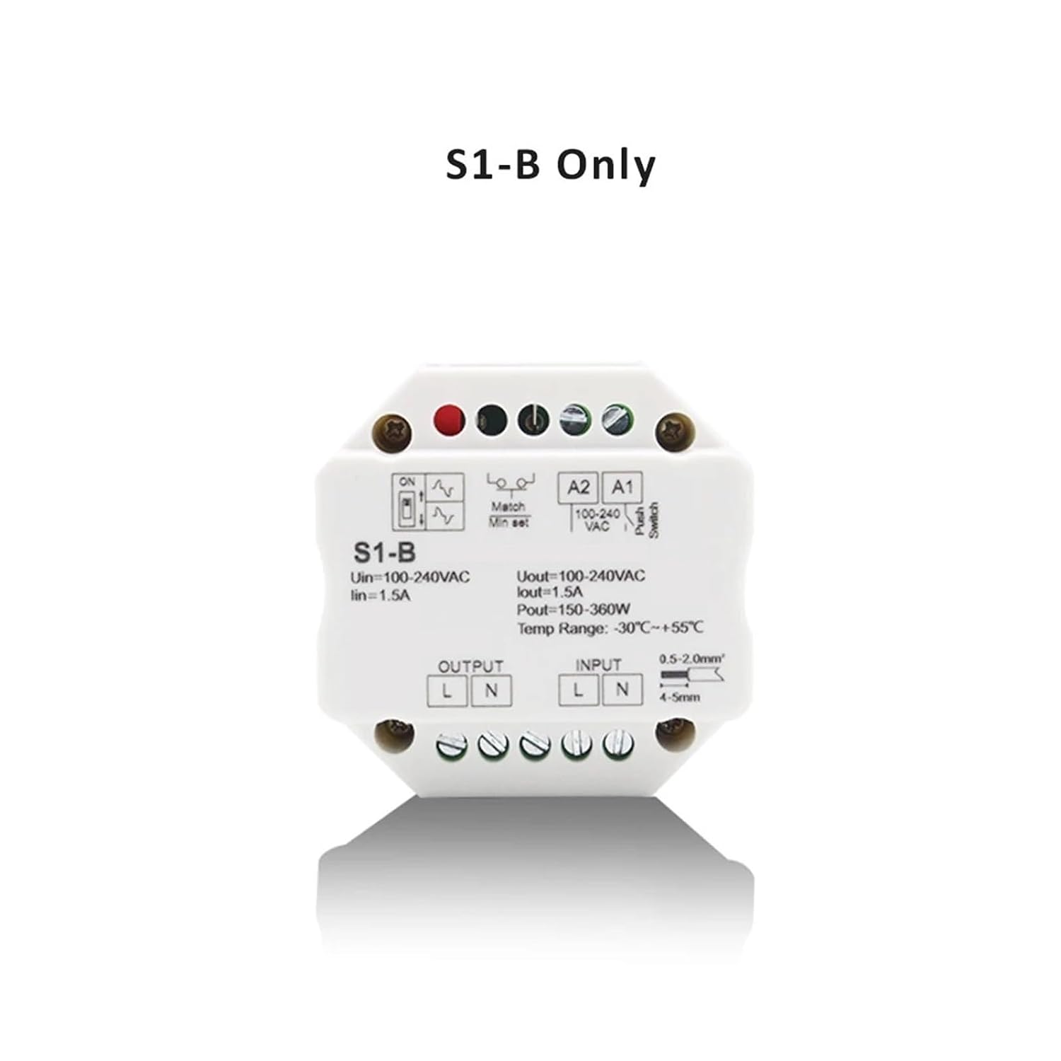 S1-B LED Dimmer 220V 2.4G R11 Remote Control Triac Dimmer AC 230V Push-to-Dimmer Switch, LED Bulb(S1-B Receiver Only)