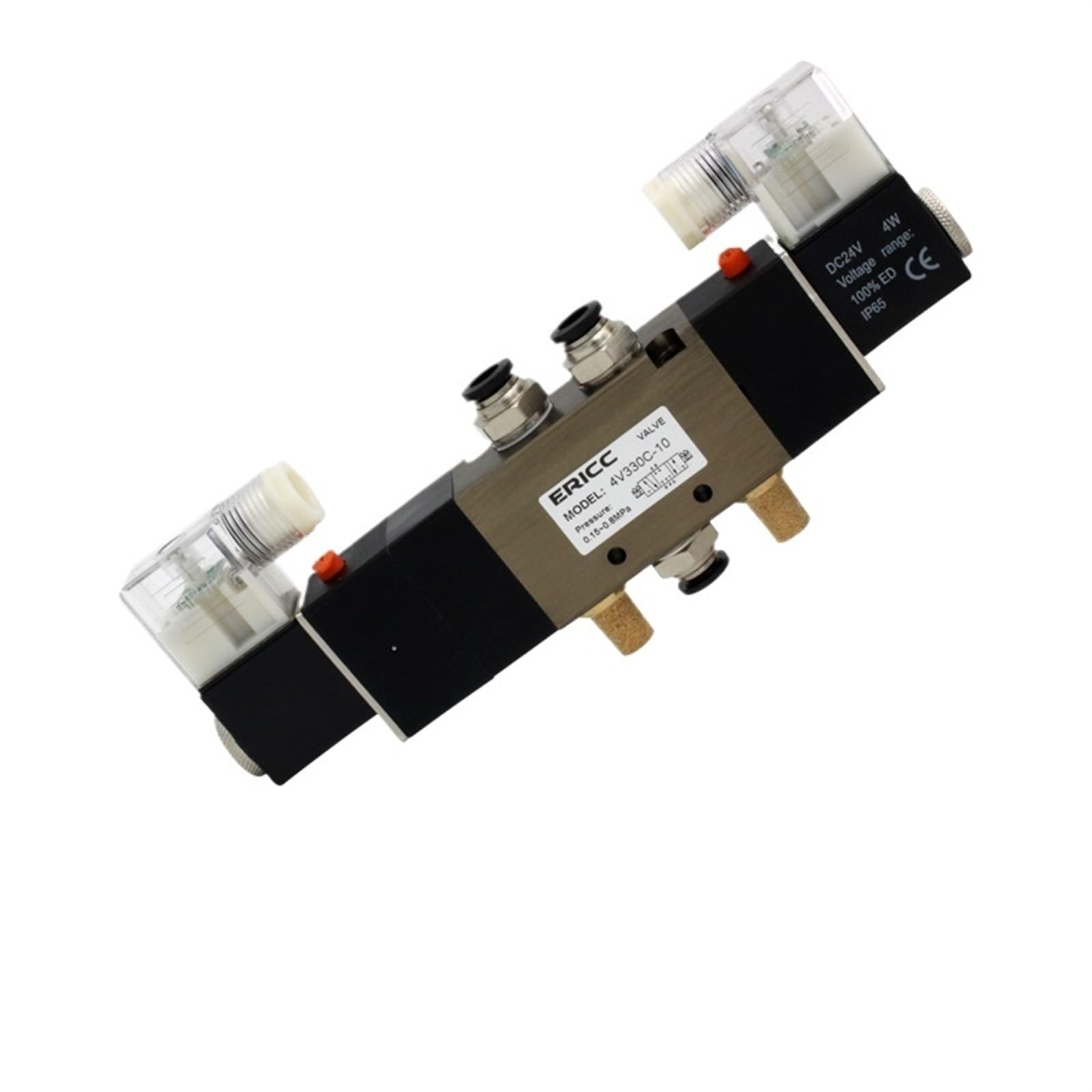 Électrovanne 4V330-10 pour stopper les fuites d'air et stabiliser les vérins 5/3