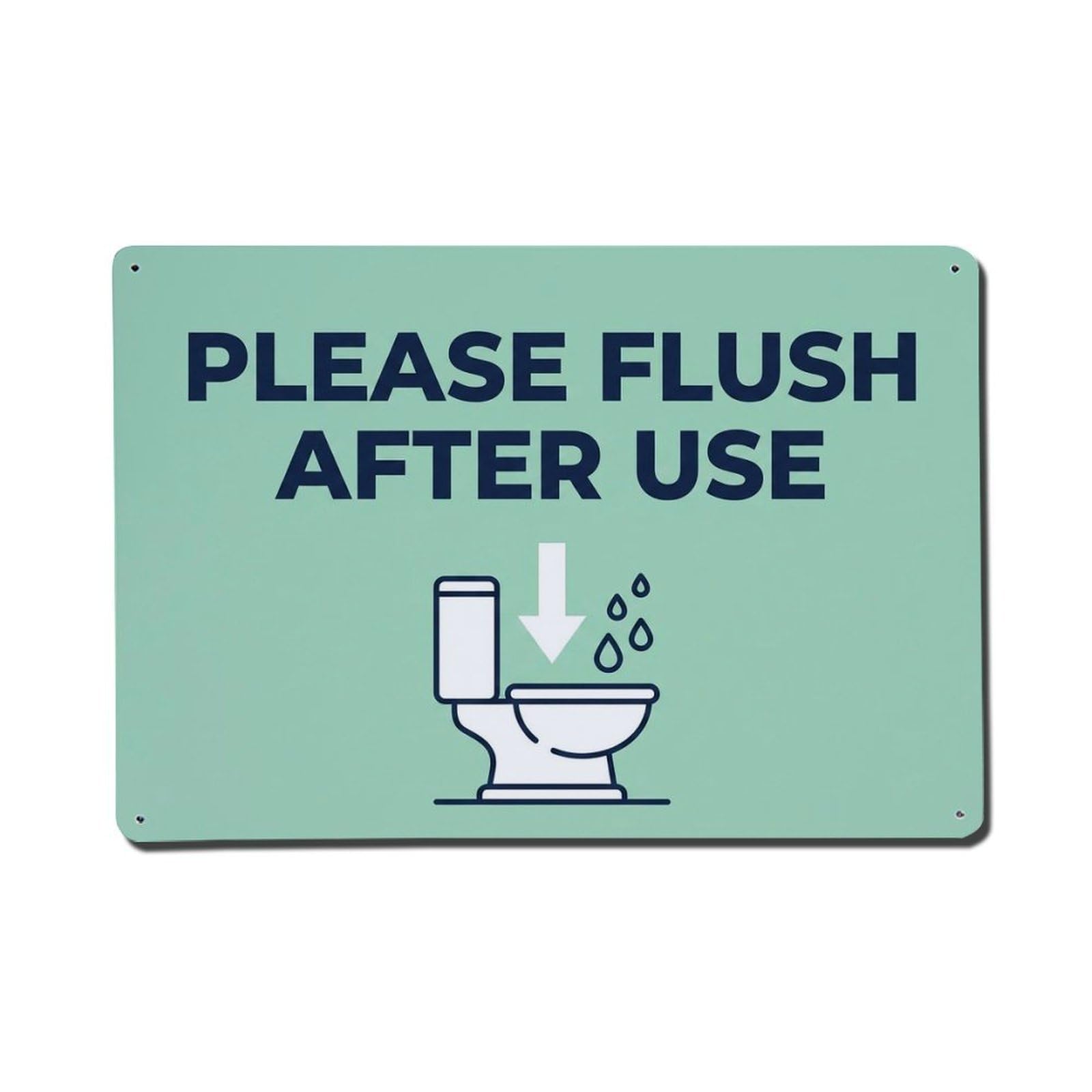 Olhnbad Style Please Flush After Use Toilet Quote Color Layout Metal Tin Sign