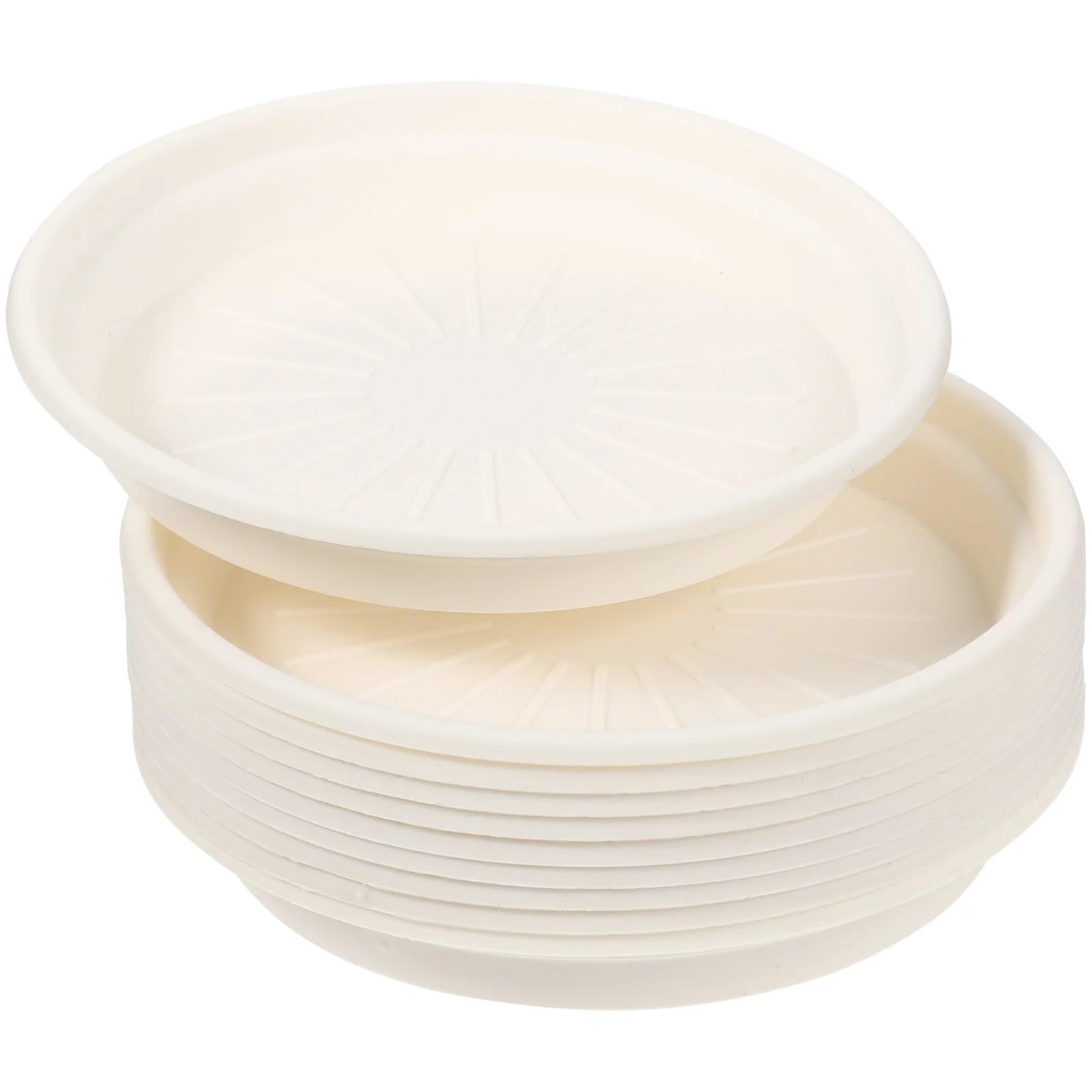 GIUPLOKID Plastic Drip Trays, 10 Pcs Round Plastic Plant Saucer Drip Tray Indoor Outdoor