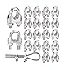 iguTrail 20er Pack Seilklemme Drahtseilklemme 3mm Edelstahlseilklemme für Stahlseil Stahldraht, feststehend passend für Drahtdurchmesser 3mm Silber