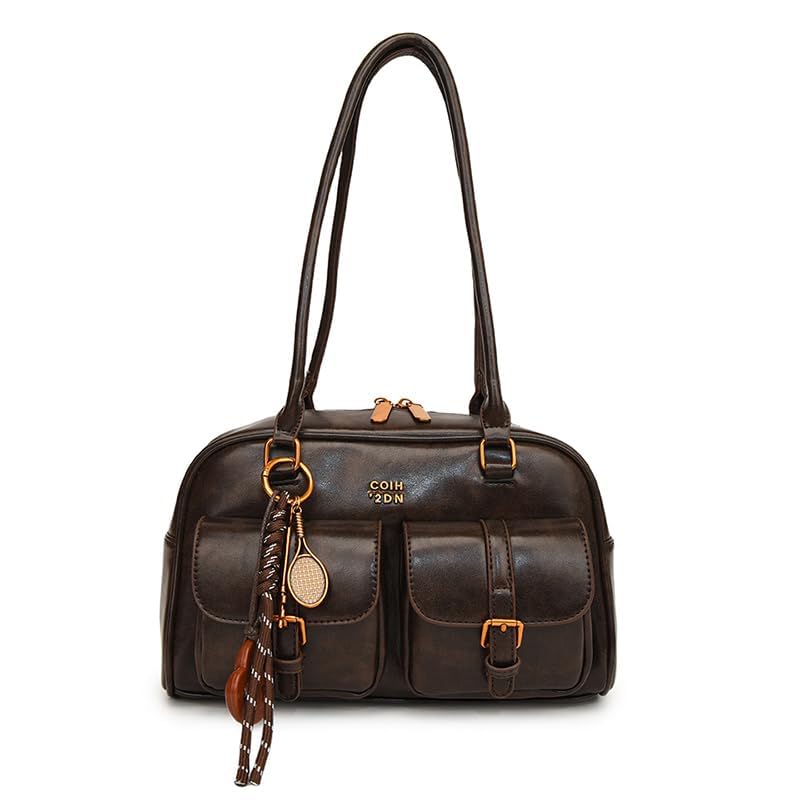Ciondolo unico: la borsa a tracolla chic dispone di un ciondolo con elementi sportivi, retrò e alla moda e può essere utilizzata come borsa a mano o a tracolla.