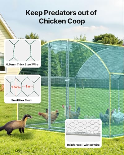 Cage extérieure pour poules avec verrou de sécurité pour éviter les fuites