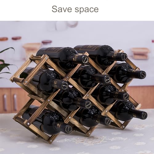 Soporte de madera para vino, capacidad 3 botellas miniatura 4