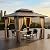 PAMAPIC 10x12FT Hardtop Gazebo,Galvanized Steel Double Roof with Aluminum Frame,Outdoor Permanent Pavilion with Breathable Netting & Privacy Curtain for Patio,Backyard,Deck,Lawn,Brown