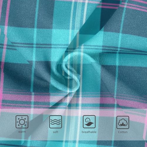 Turquoise and Purple Plaid All Seasons Girls' Panties Comfort Underwear for Toddler Girls in Sizes 2T,3T, 4T, 5T, 6Y and 8Y3