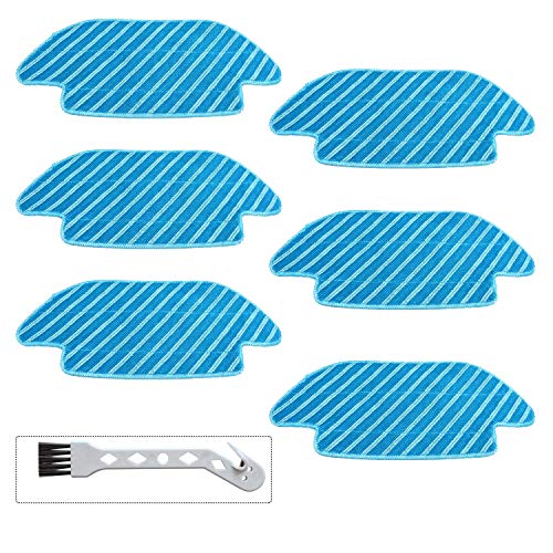 6 Piezas de paño de Limpieza de Repuesto Lavable en seco y húmedo Compatible con Cecotec Conga 4090 5090 Robot Aspirador Trapo Mop Pads Accesorios