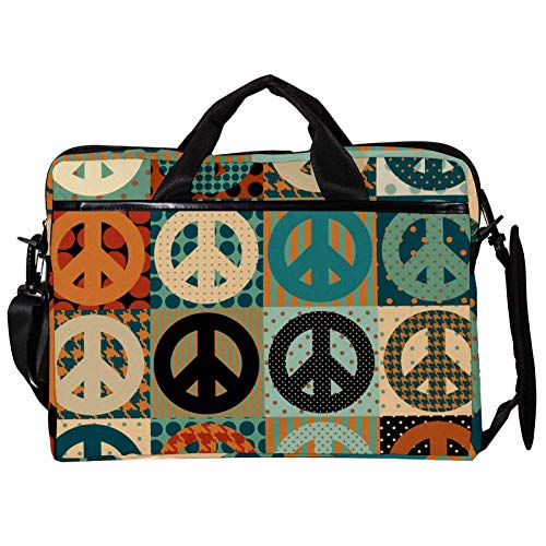 Bolso bandolera patchwork para ordenador portátil de 14 y 15 pulgadas