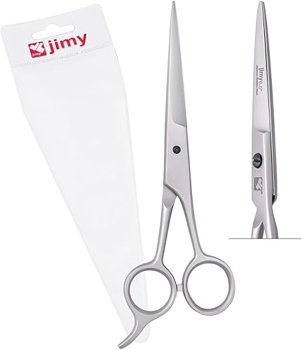 Miniatura 7 de Jimy Tijeras profesionales para el cabello de acero inoxidable de 6.5 pulgadas afiladas, tijeras de la serie con borde de afeitado liso para corte