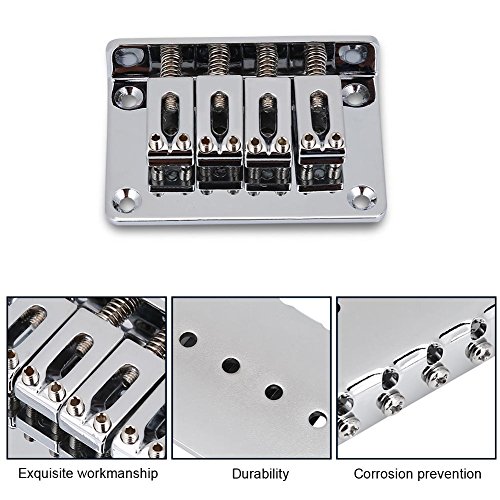 Chevalet de guitare électrique, chevalet de guitare à 4 cordes, chevalet à 4 selles pour basse de guitare électrique… - Les Beatles, Paul McCartney, John Lennon, RIngo Starr, George Harrison Chevalet de guitare électrique, chevalet de guitare à 4 cordes, chevalet à 4 selles pour basse de guitare électrique… – Image 6
