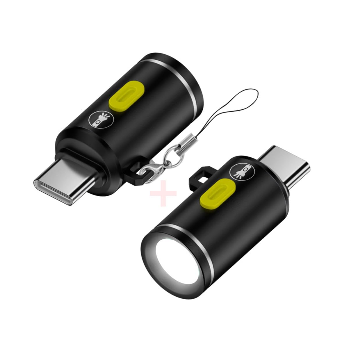 CY Adapter 2pcs/set USB-C Type-C Male LED Light Interior Atmosphere Lighting for Outdoors Walking Cycling Phone Laptop Charger Night Lamp 210 Lumens โ image 1