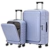 2 Pieces 20/29 Luggage Sets, 20 Inch Cabin Luggage with Front Pocket & 29 Inch Side Opening Suitcase, Ligthweight ABS+PC Hardshell, TSA Lock with HINOMOTO 360° Wheels, Lilac Purple