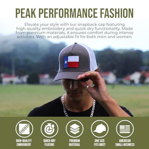 Image of International Tie State Hat for Men and Women, Adjustable Snapback Trucker Baseball Cap with Embroidered Patch