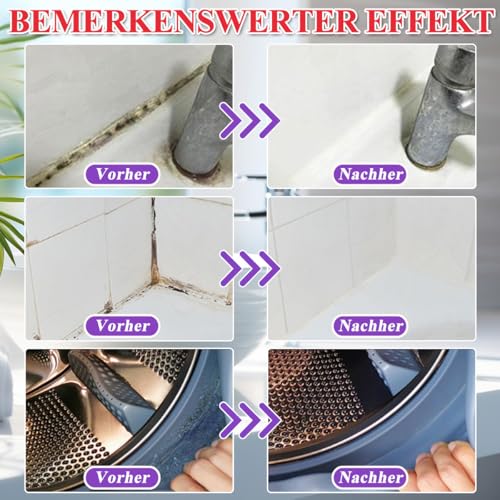 150ml Mould Stain Remover Gel mit Pinsel, Haushalts Mould & Mildew Reiniger, Effektiver Schimmelflecken-Reiniger-Gel für Waschmaschine… – Ansicht 3