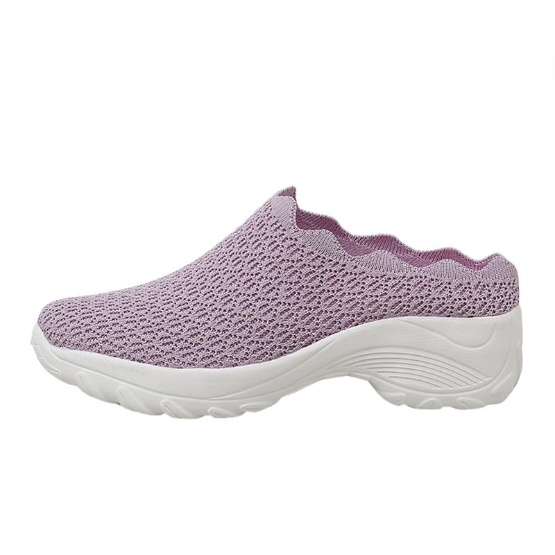yashidun Women's Mesh Half Shoes No-Heel One-Step Slip-On Lightweight Shoes-picture-22