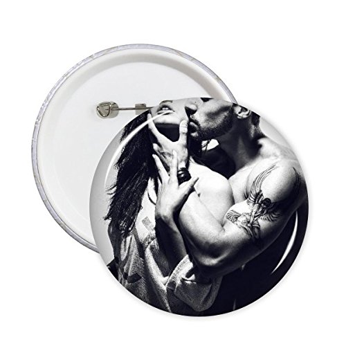 Tatouage homme et femme badge rond pin vêtement décoration cadeau 5pcs L