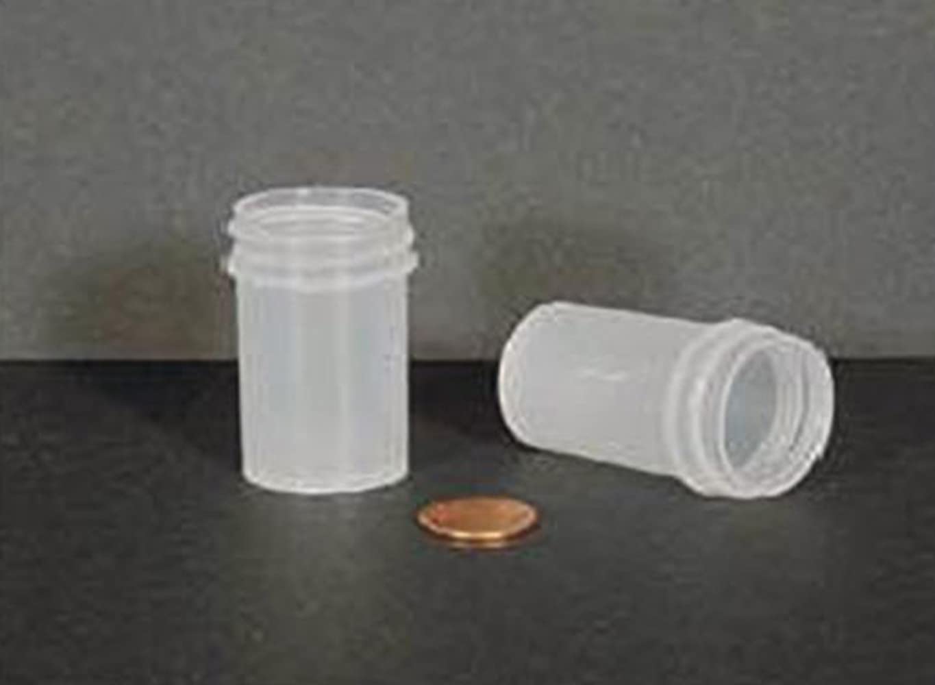 Globe Scientific 6365 Wide Mouth Jar with 33mm Opening, 26mL, PP, 1" Diameter, 1-7/8" Height, Screw Cap Packaged Separately, Pack of 1452