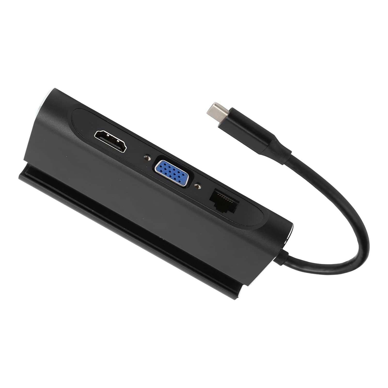 7-portowy Hub USB 3.0, 7-calowy 1 Stacja Dokująca Hub USB Typu C, Adapter Koncentratora USB, Interfejs Multimedialny HD/VGA/USB X 3 / PD, Obsługa 60W Mocy ładowania, Plug And Play