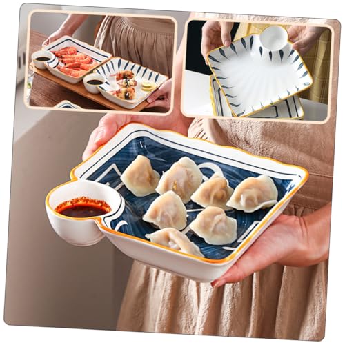 Set de 4 Platos Sushi Cerámica Cuadrados Irregulares miniatura 5