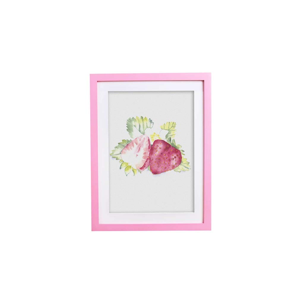 Cadre photo en bois 10" rose pour décorer une chambre de bébé au mur