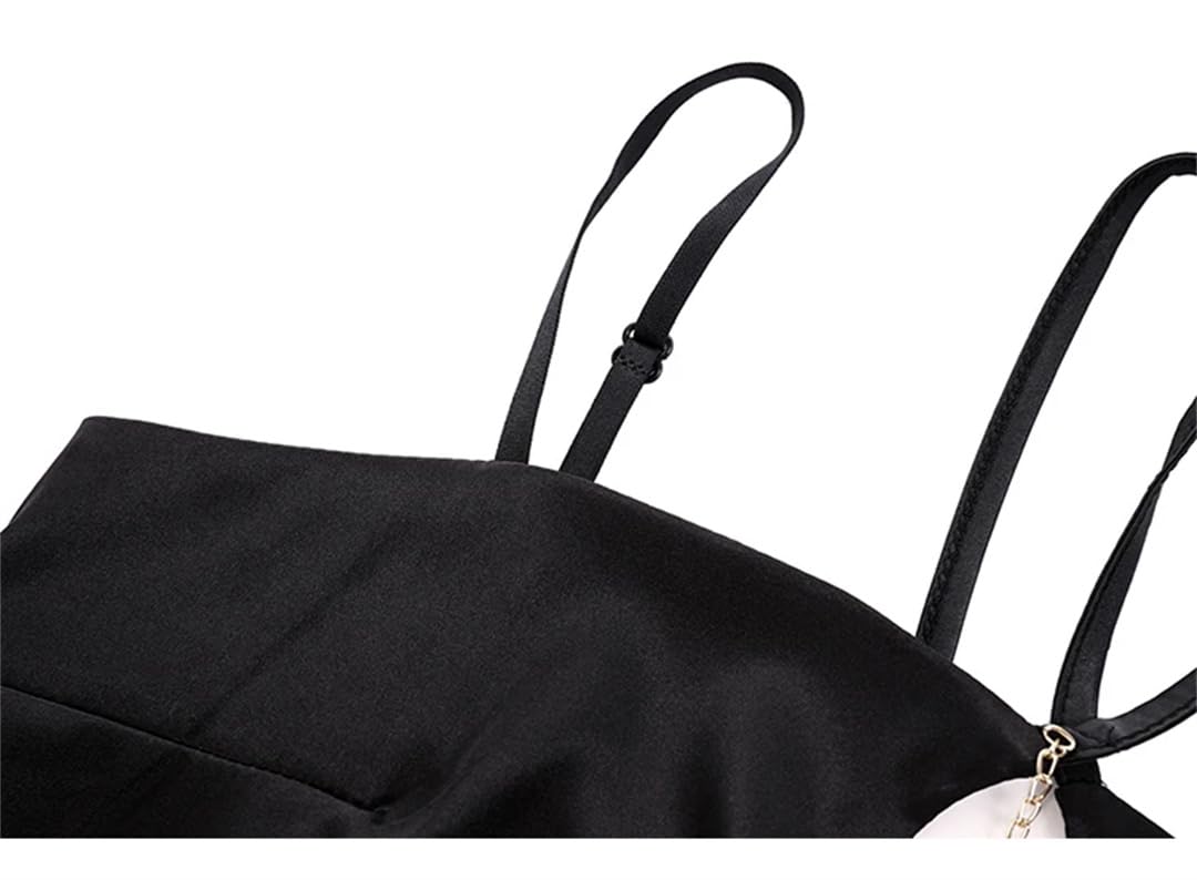 Camicie da donna in seta con ciondolo ritagliato in raso canotte allent