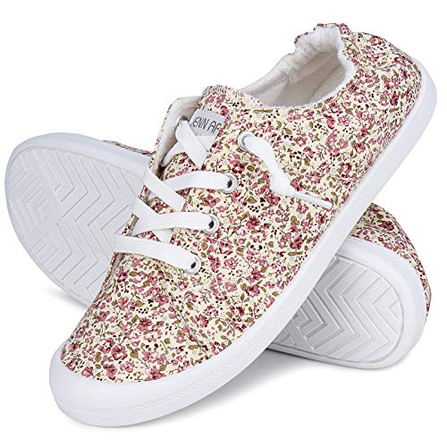 Image of JENN ARDOR Women's Low Top Canvas Slip On Sneaker Comfort Casual Shoes Walking Flats
