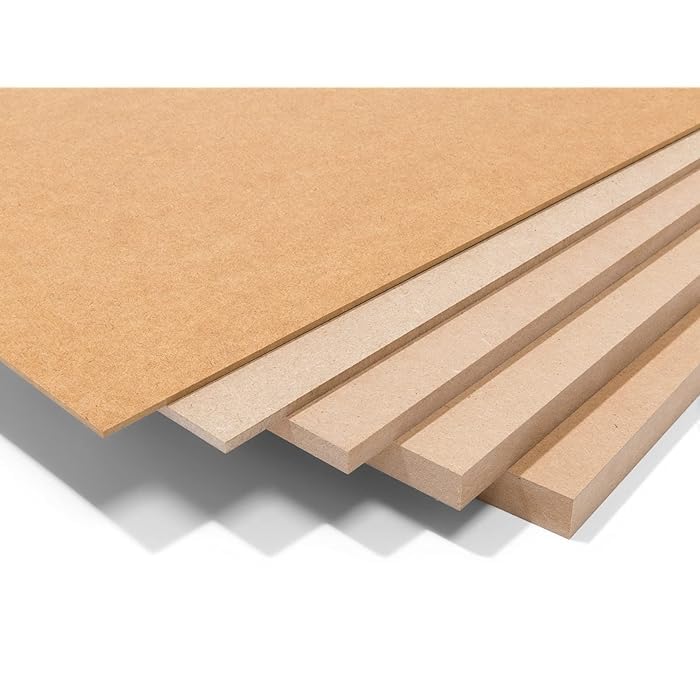 Generic MDF Board Pack of 4, 60cm x 60cm, 4mm Thick, Water-based Paint Type, Wood Fibre Material, Ideal for Art, Painting, Drawing, DIY Projects, Furniture, Cabinet Purpose
