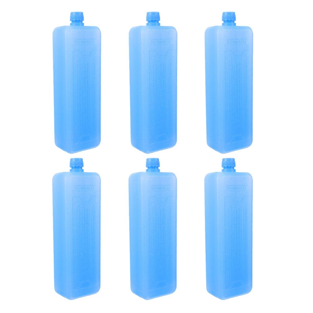 Toddmomy Portable Ice Crystal Box 6 Pack Freezer Ice Packs Cooler Blocks Reusable for Cooler Bag