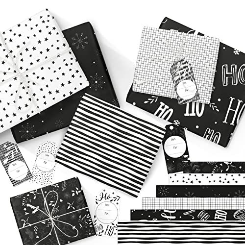 Papierdrachen 6 Bögen Weihnachts Geschenkpapier 60x40cm bedruckt...