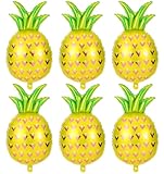 6 Pcs Pineapple Balloons, Pineapple Balloon Large Mylar Balloons for Party Decorations, Birthday, Baby Shower