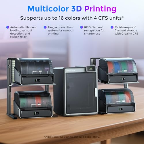 Image of Creality K2 Combo 3D Printer with CFS, 600mm /s, 260mm Build