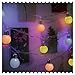 BRIGHT ZEAL 7.5' LED Pastel Globe String Lights Battery Operated Ball Lights with Timer (TEN 2" Bulbs: 3 Blue, 3 Green, 4 Pink) - Hanging Outdoor Indoor String Lights for Patio Yard Garden Party Decor