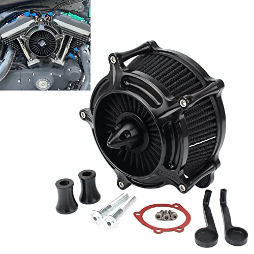 Air Cleaner Intake Filter System Black Turbine Spike For Twim Cam Evo Touring Road King Electra Street Glide Dyna Fxr Softail Fxst Fxsb Fxdl #TOP2